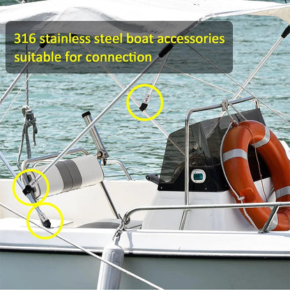 1" Bimini Top Cap Eye End Fitting for Marine 316 Stainless Steel (N/A)
