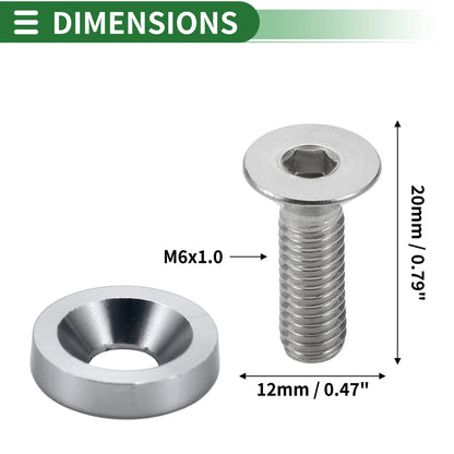 Set of 1 M6x1.0 Gasket Bolt for Universal Applications