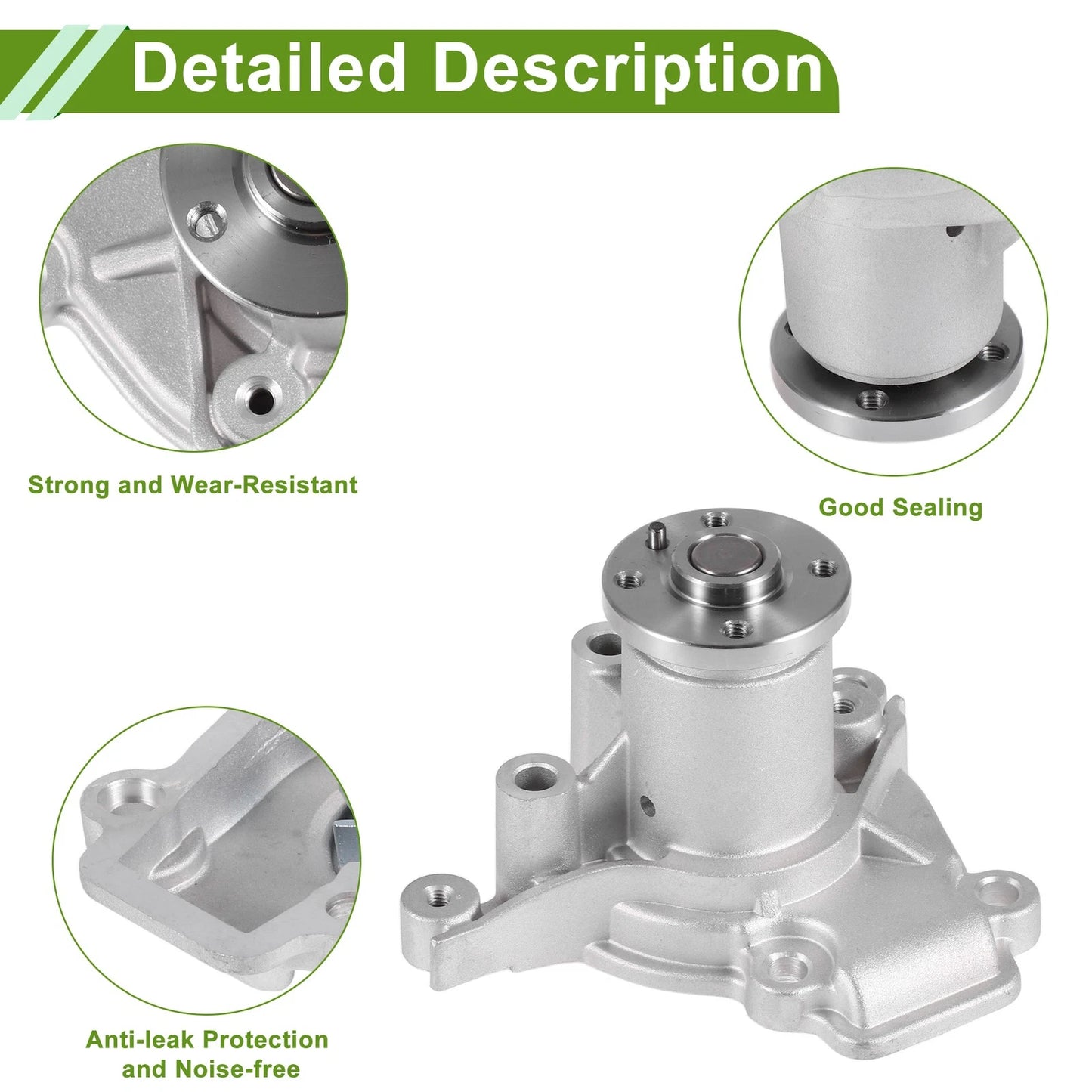 Engine Water Pump for Hyundai Trarjet (2003–2008) No. 2510023001