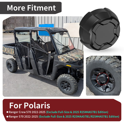 Rear Matte Black Rim Cap for Polaris Ranger SP 570 (2022–2025)