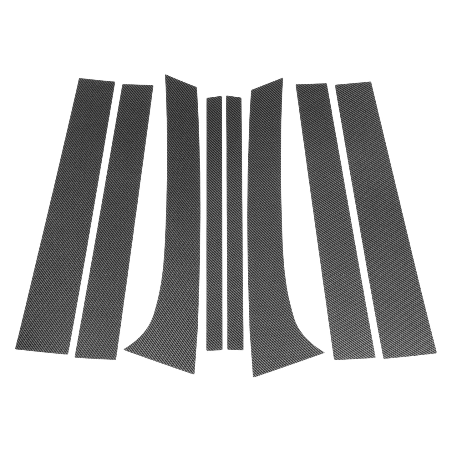 Set of 8 Pillar Window Trim for Chevy Trailblazer (2002–2009) Carbon Fiber