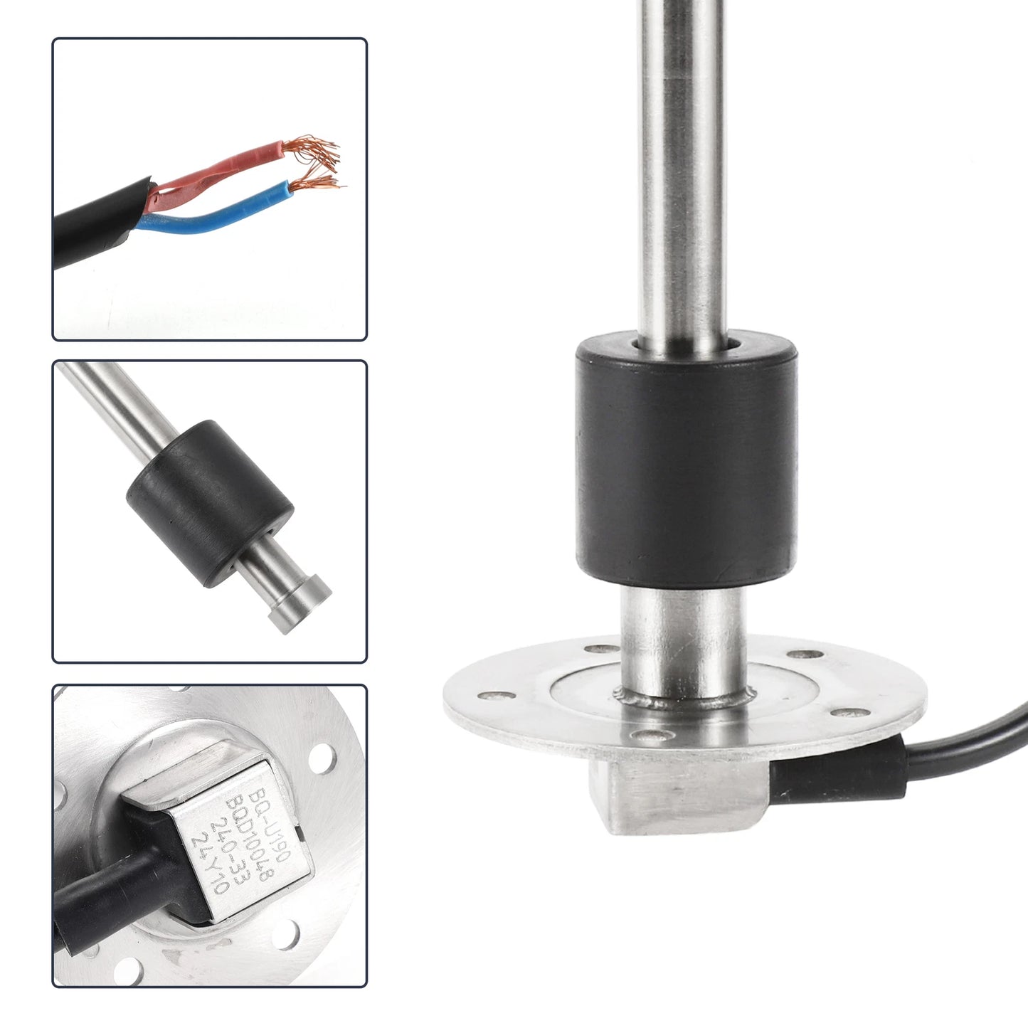 Fuel Sending Unit and Gauge Kit 240-33 Ohm for Boat Truck Vehicle (190mm)