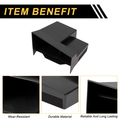 Center Console Armrest Organizer Tray for VW T-ROC (2018–2024) Plastic Black