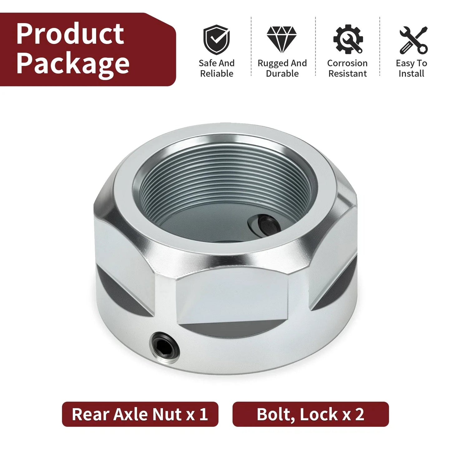 Rear Axle Lock Nut for Yamaha Raptor 125 250 350 (2008–2023)