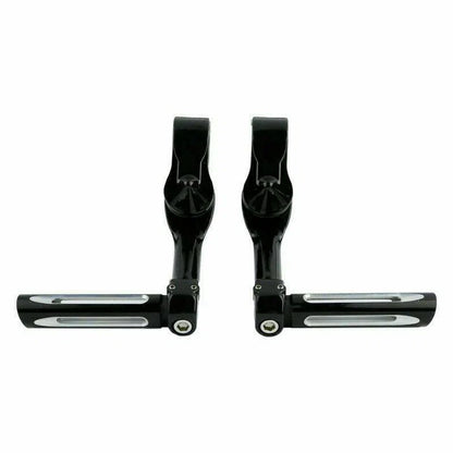 1 1/4" Black Foot Peg Mount Clamps for Harley