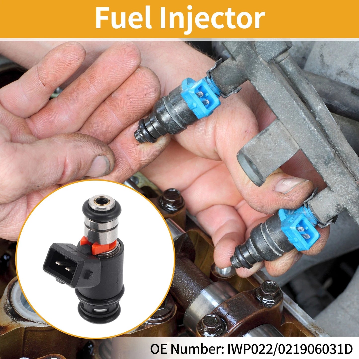 1 Pc Fuel Injector No. 04E906031E for Volkswagen EuroVan (1997–2000) V6 2.8L