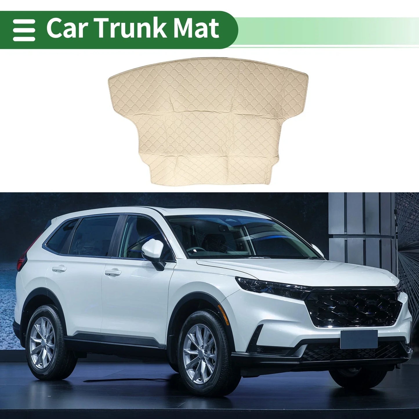 Flat Face Cargo Liner Rear Trunk Mat for Honda CR-V 2012-2016 Beige XPE