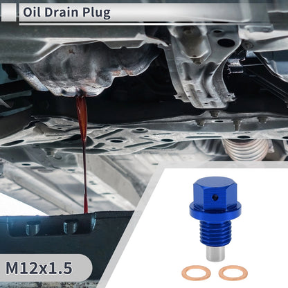 Set of 1 M12x1.5 Engine Oil Drain Plug with Gasket for Car Motorcycle Boat