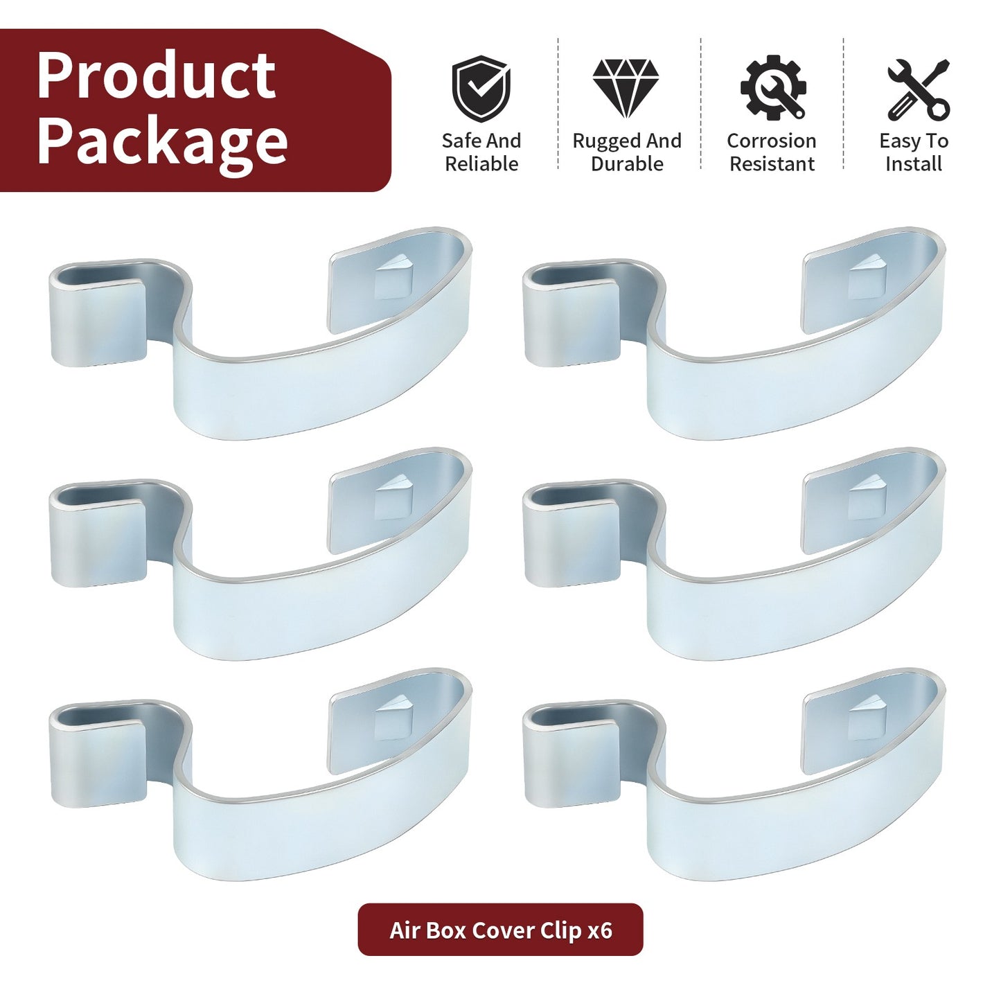 Set of 6 Air Box Cover Clips for Can-Am Commander 800 (2011–2020)