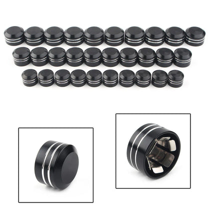 10 x Black CNC Inner 9/11/13mm Motor Bolt Topper Caps for Harley