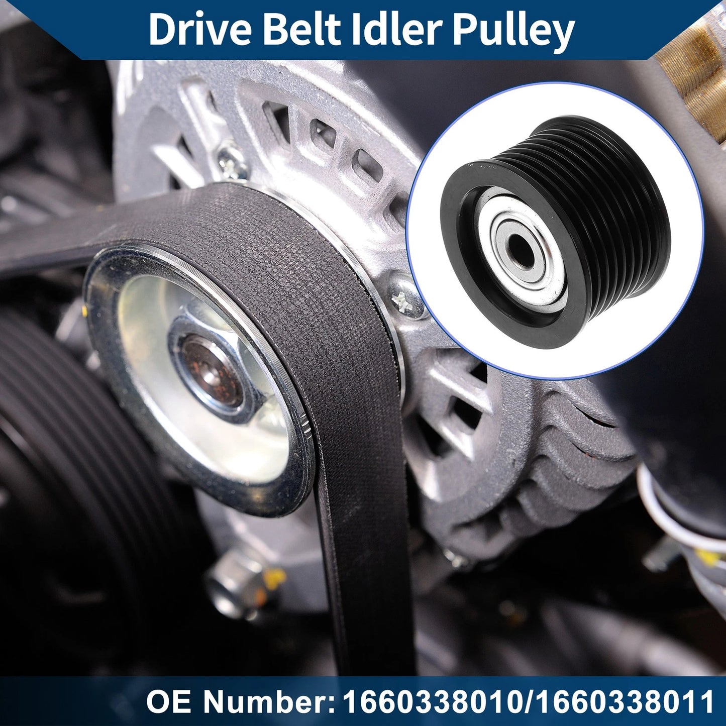 Drive Belt Idler Pulley for Toyota Tundra (2007–2021) No. 1660338010