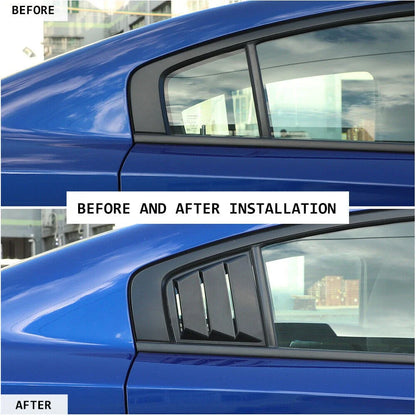 Side Rear Window Louver Shutter Cover Trim Black for Dodge Charger (2011–2023)