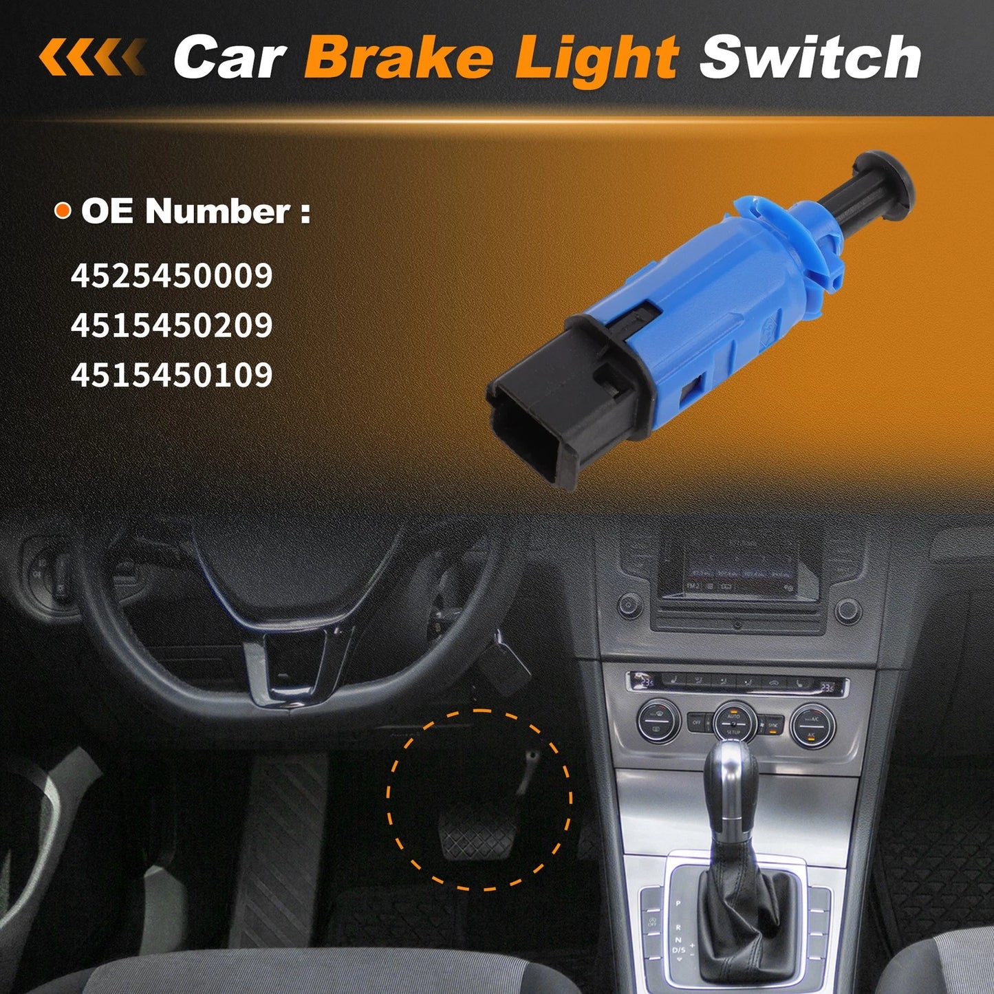 Brake Light Switch for Smart Fortwo (2008–2017) 4525450009