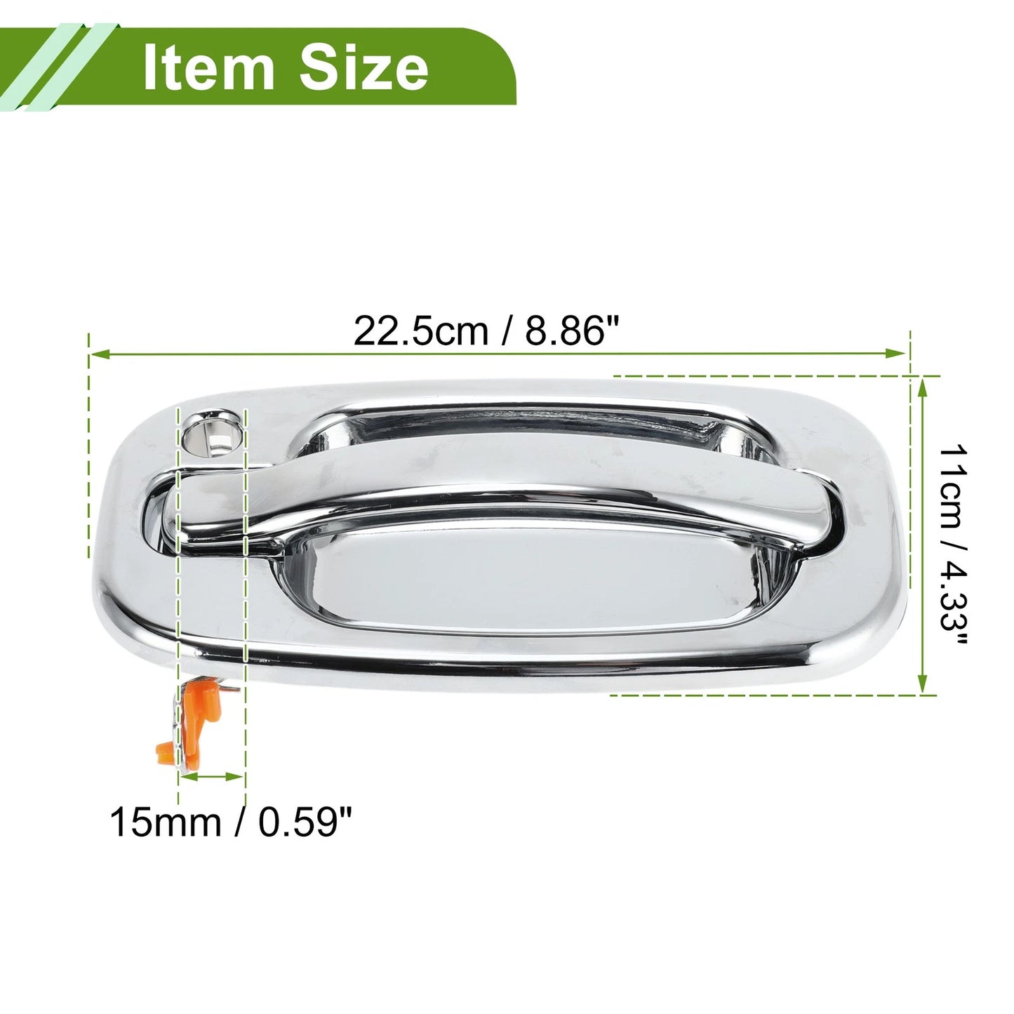 Exterior Door Handle for Chevrolet GMC (15034985) Front Left Silver Tone
