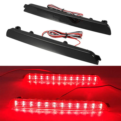 Smoke Lens Red LED Rear Bumper Reflector Brake Lights for Mazda 3 (2004-2013)
