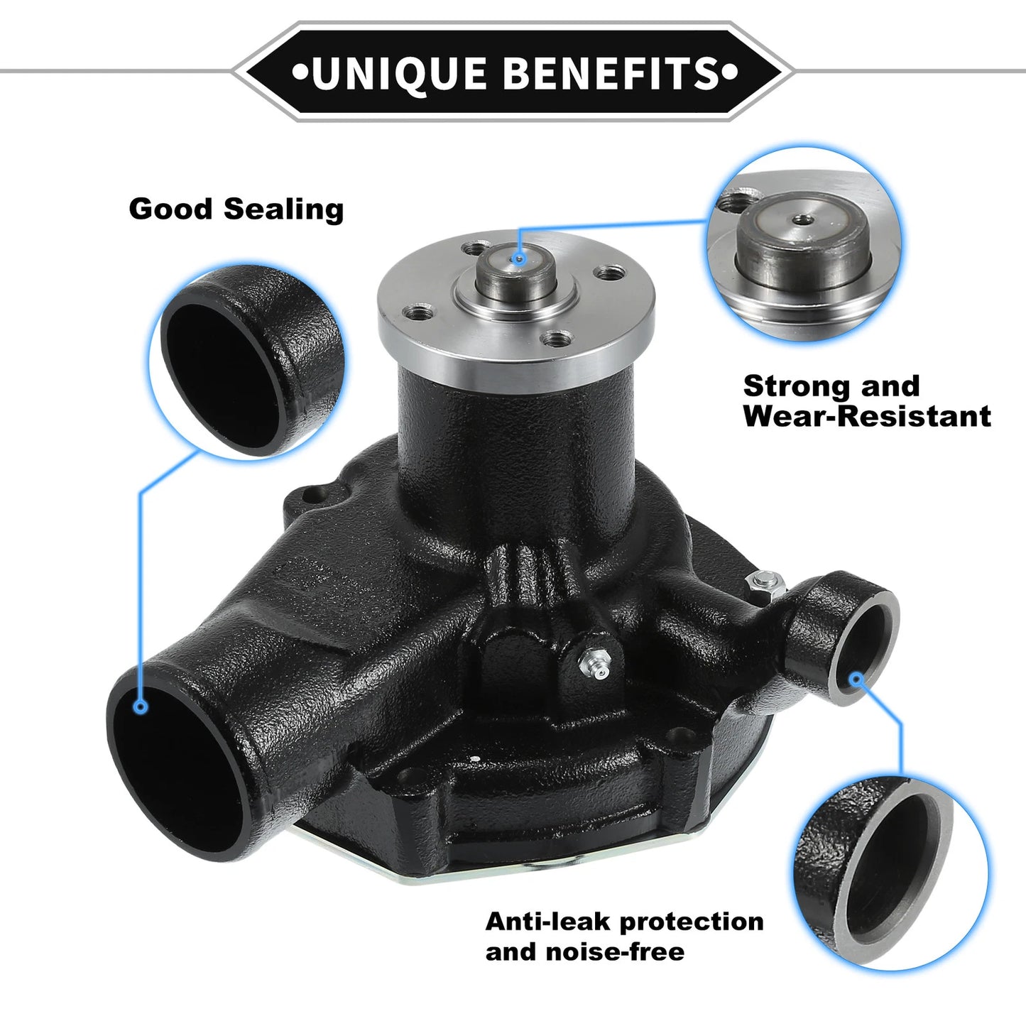 Water Pump for Mitsubishi 6D16 6D16T (Kobelco SK330-6) with Rubber Ring Kit