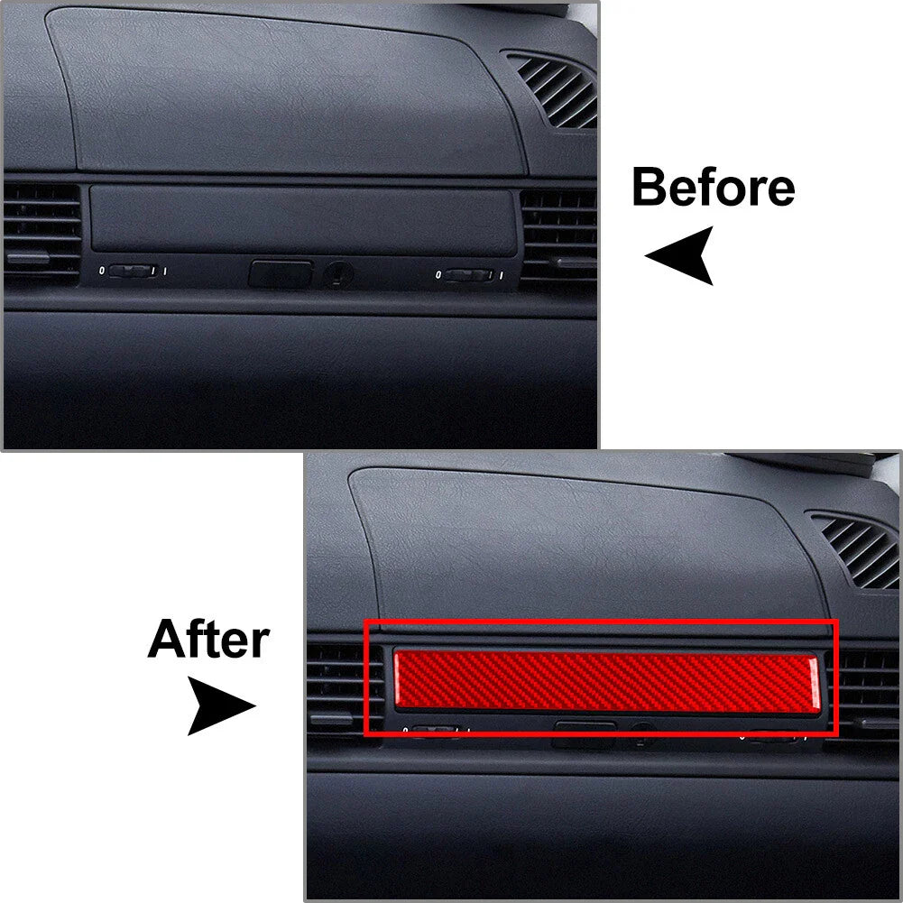 Red Co-pilot Dashboard Panel Cover Trim for BMW 3 Series (1991-1999)