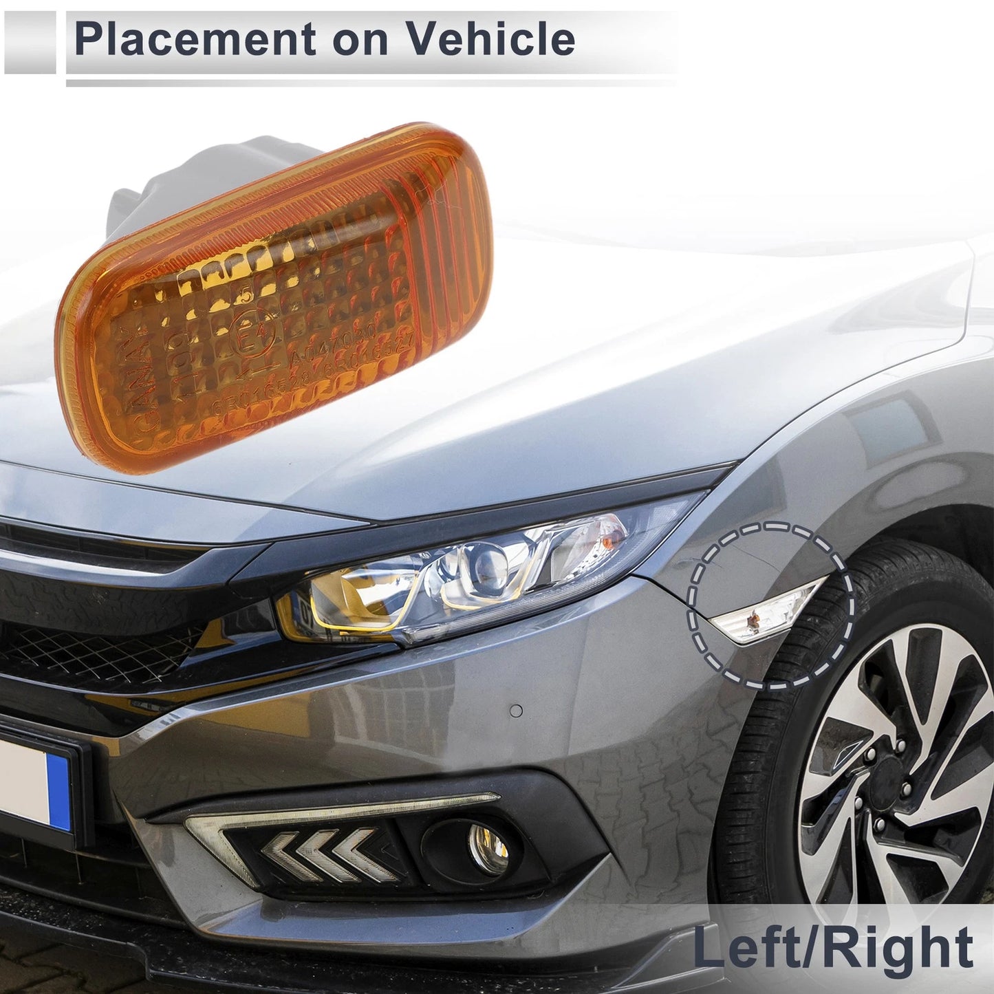 Car Side Marker Light Cover for Honda AZZ (2002–2008) No. 34301S5A003/34301S5A013