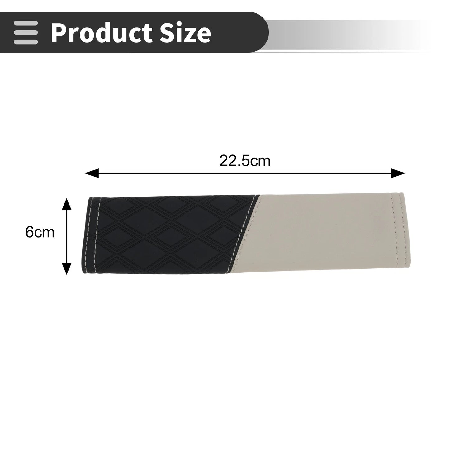 Set of 2 Gray Carbon Fiber Leather Seat Belt Cover Pads for Universal Fit