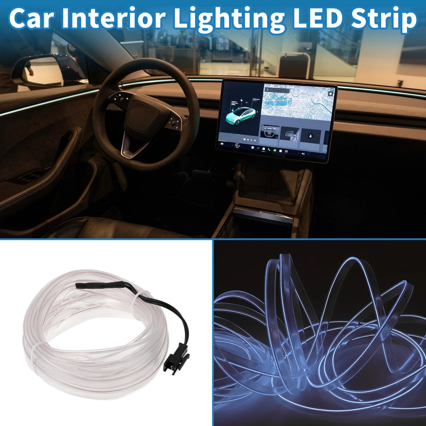 LED Strip Interior Lighting for Universal Car (12V)