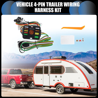 Set of 4-Pin Trailer Wiring Harness Kit for Acura MDX (2014–2020)