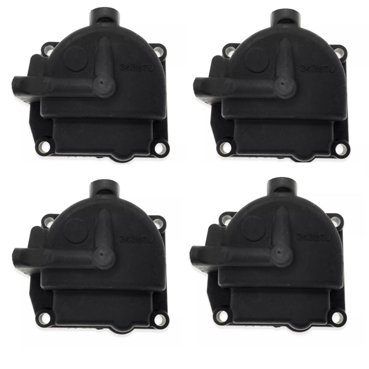 Set of 4 Carburetor Float Chambers for Johnson Evinrude 100-175