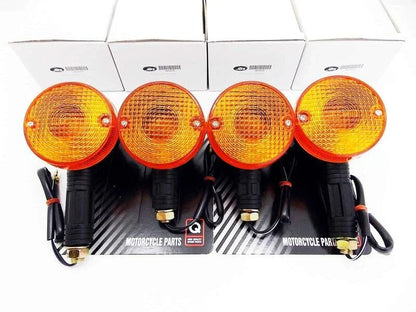4 x Front Rear Turn Signal Indicator Blinker Assembly for Suzuki DR250S (81-88)