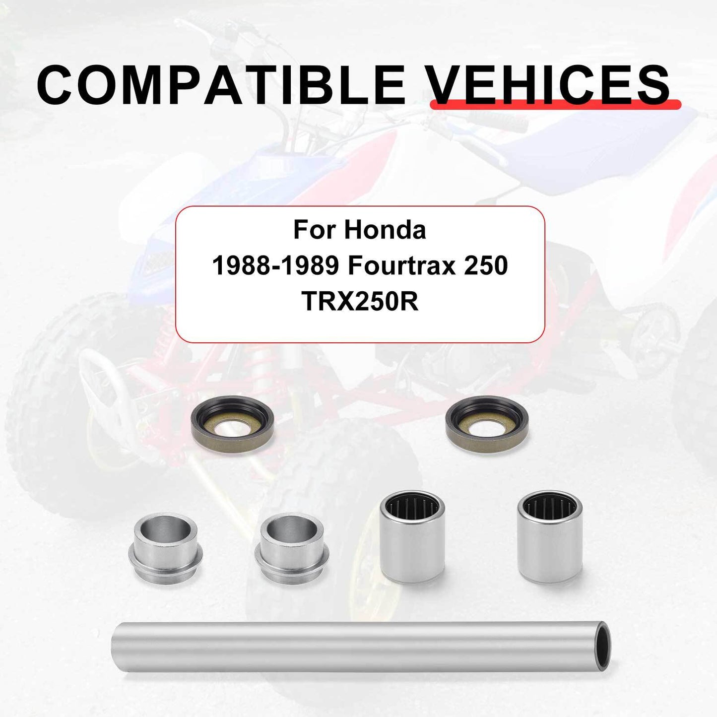 Swing Arm Bushings Bearings Rebuild Kit for Honda FourTrax 250 (1988–1989)
