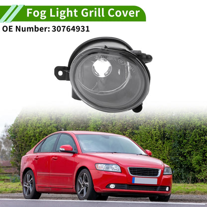 1 Pc Right Fog Light Grill for Volvo S40 (2008–2011) No. 30764931 Clear