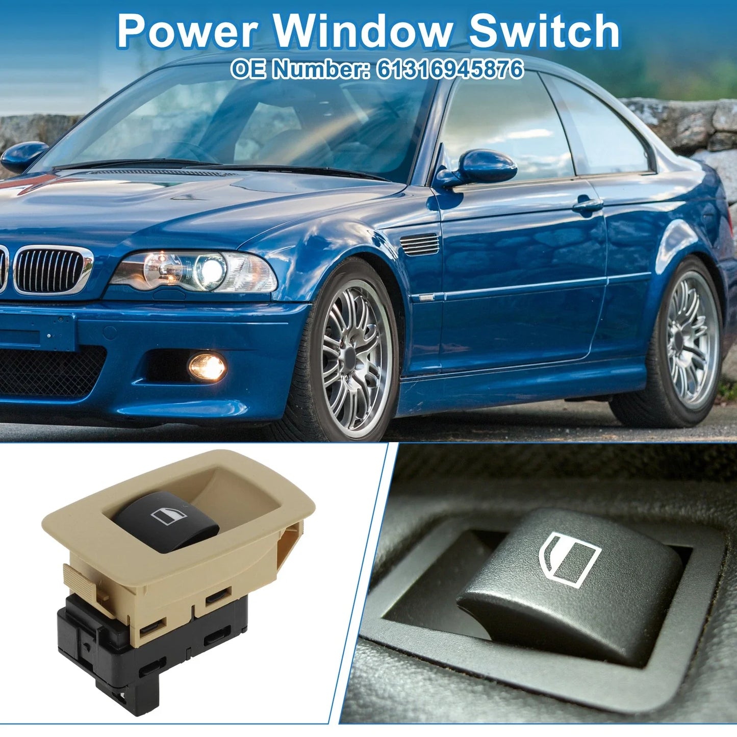 Power Window Switch for BMW 325i 328i 330i 335i Beige