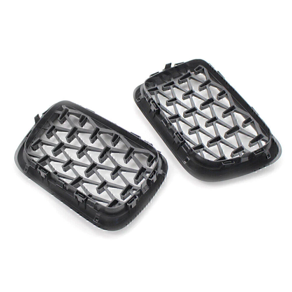 Shiny Black Diamond Front Grill for BMW E36 3 Series (1997-1999)