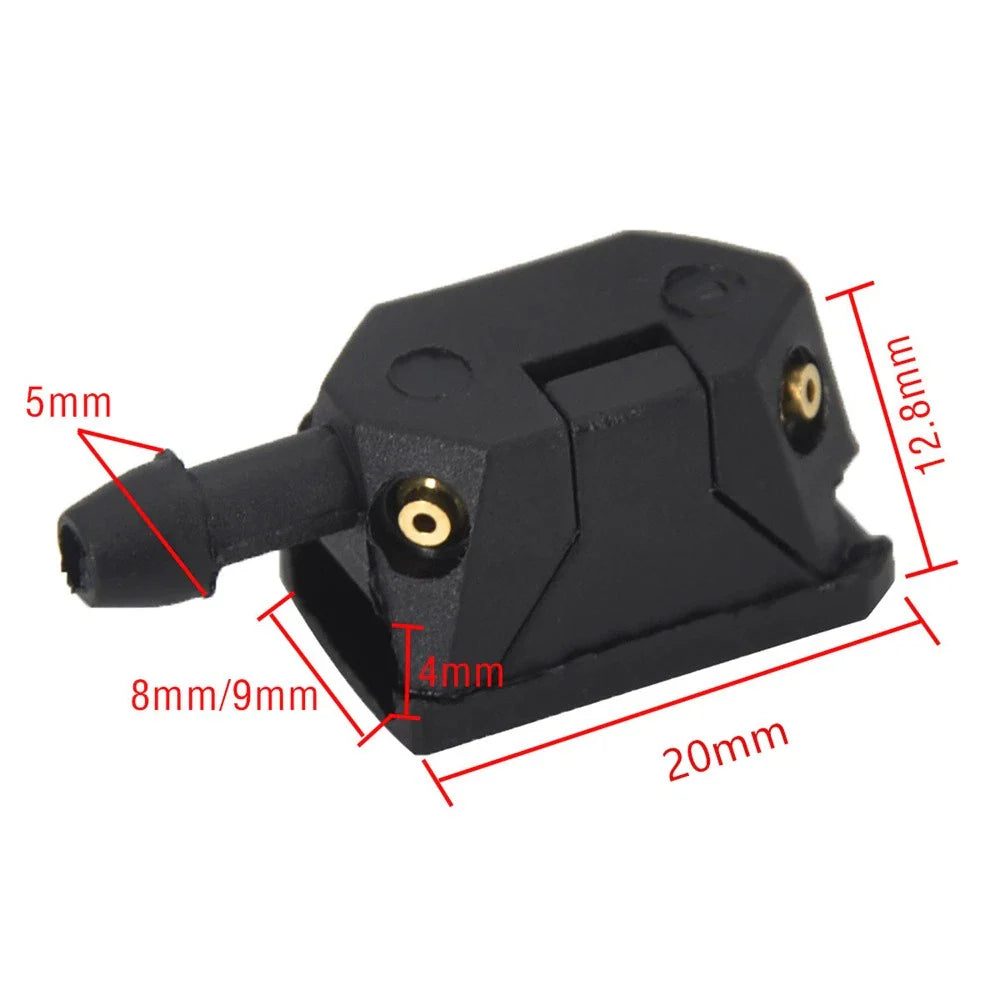 Windscreen Wiper Arm Washer Nozzle Jet for Car (9mm/8mm Width, 4mm Thickness)