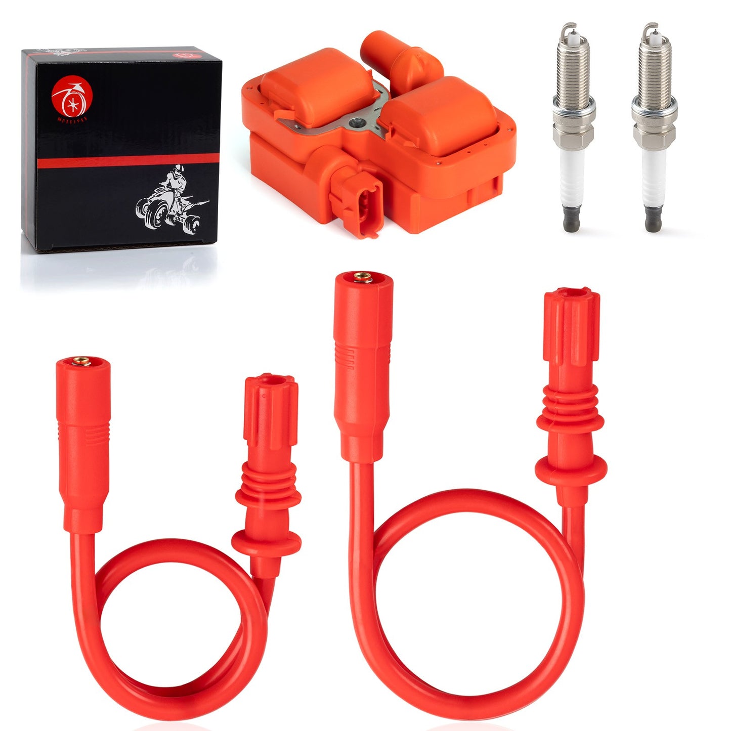 Ignition Coil with Wire Cap & Spark Plug for Polaris Sportsman SP 850 (2019)
