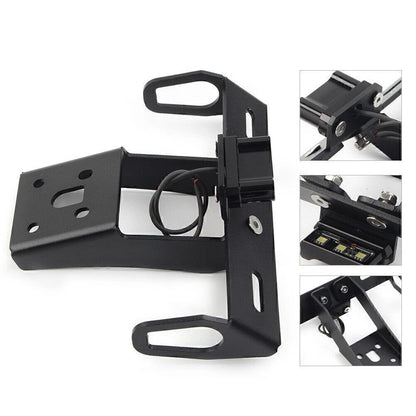Rear License Plate Holder with LED for Kawasaki ZX-10R Ninja 636 ZX-6R (2004–2023)