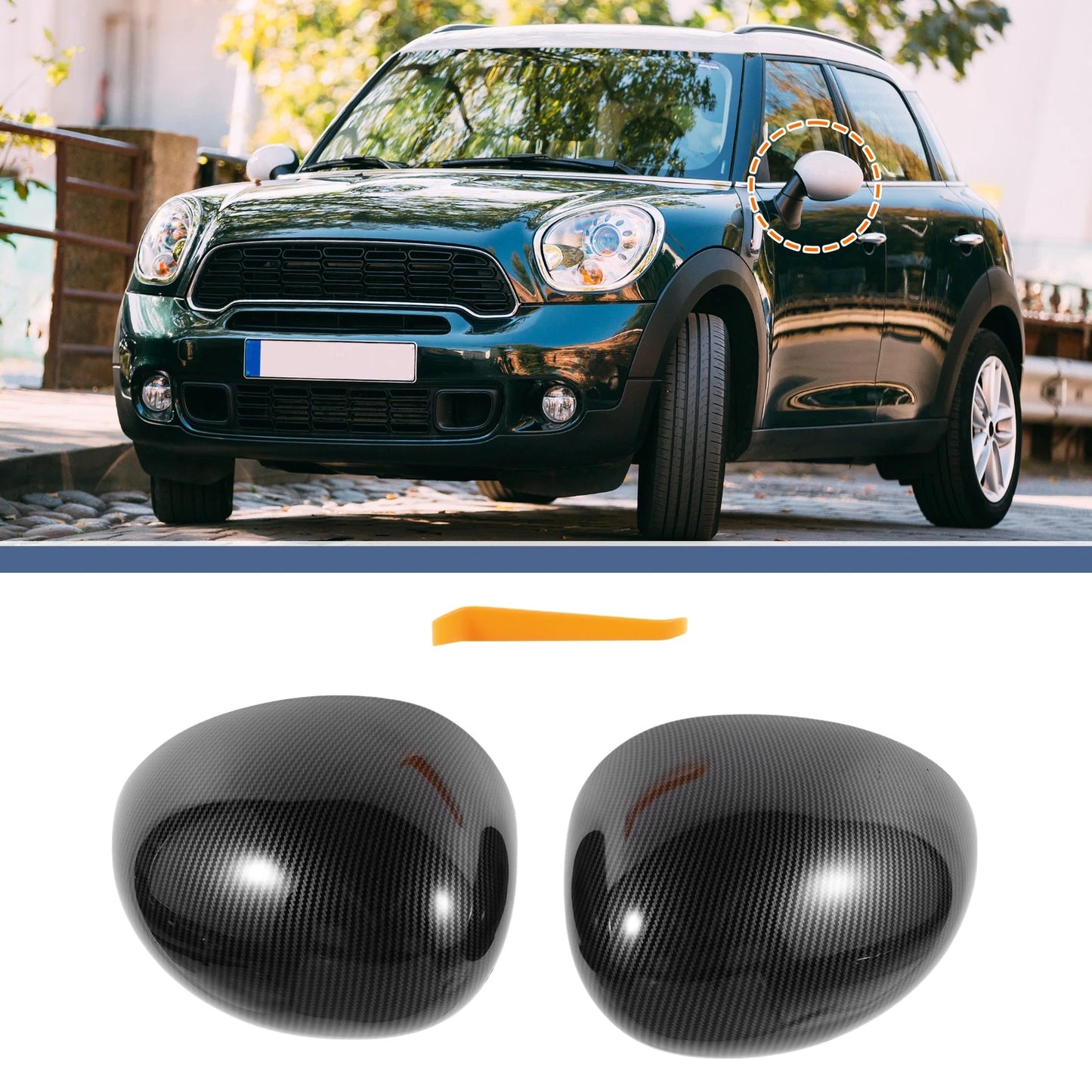 Set of 2 Mirror Cover Caps for Mini F54 Clubman (2014–2019)