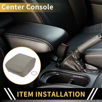 Center Console Cover for Dodge Ram 1500 2002-2008 Microfiber Leather Grey