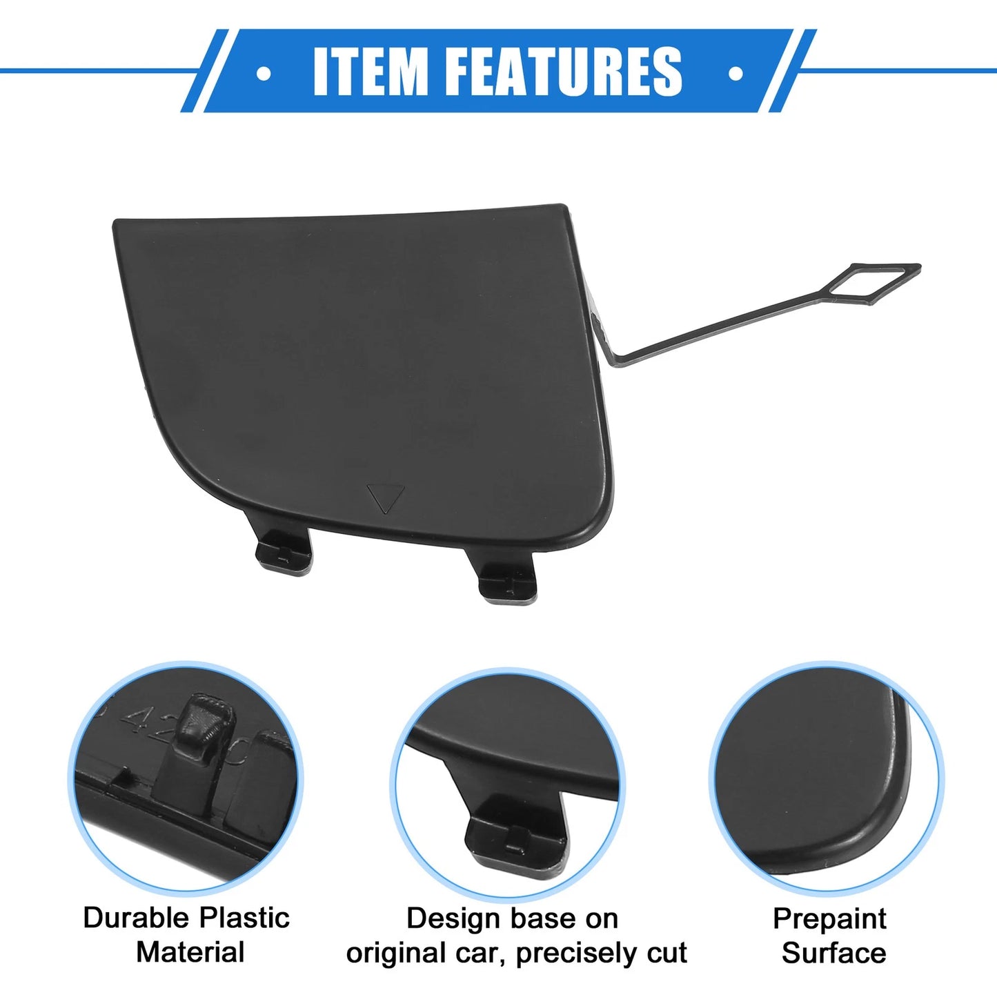 Tow Hook Eye Hole Cover Cap for Mercedes-Benz GLA 250 (2015–2020) Black