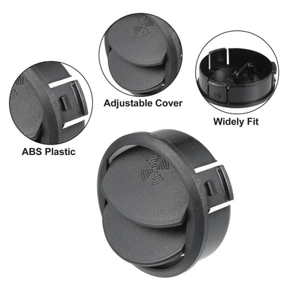 71mm Round Black AC Air Condition Vent Outlet for RV Bus Boat Yacht (N/A)