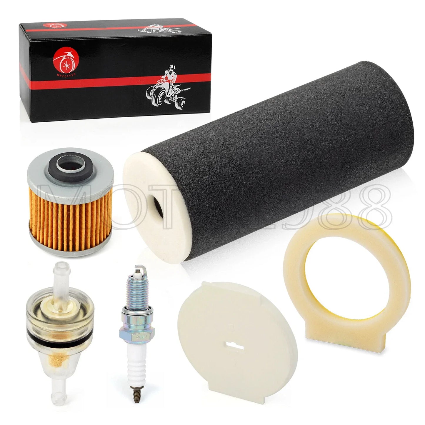 Air Filter & Cage Guide & END CAP Kit for Yamaha Grizzly 660 YFM660 (1998–2001)