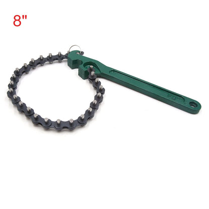 8" Oil Filter Chain Wrench Spanner Tool for Motorcycle Car