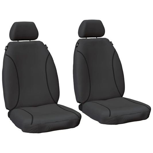Front & Rear H/D Canvas Car Seat Covers Set for Toyota Hilux KUN16 KUN26 2005~15