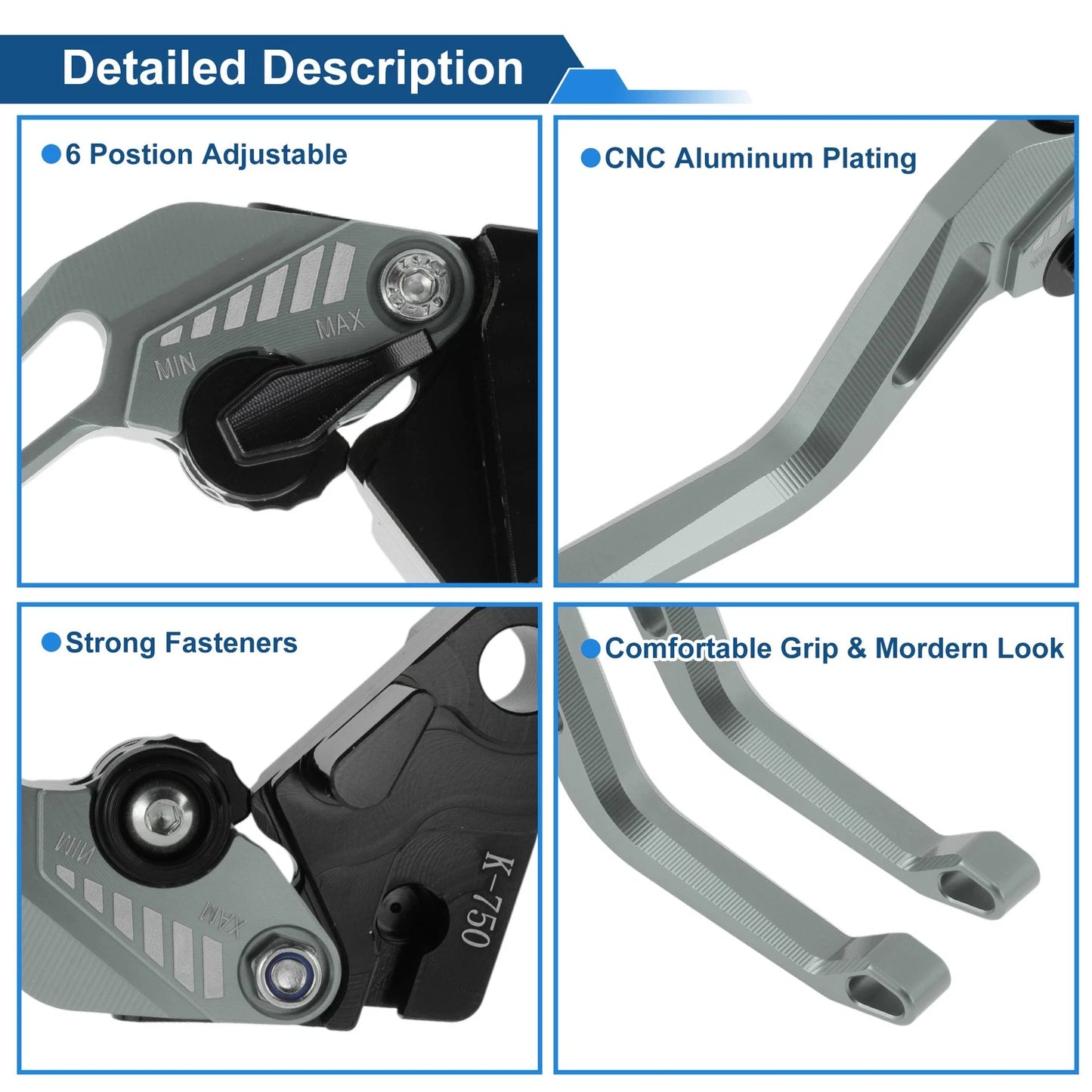 Adjustable Short Brake Clutch Levers for Kawasaki ZX6R (2000–2023)