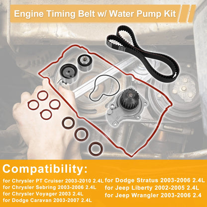 Timing Belt Water Pump Kit for Chrysler PT Cruiser (2003–2010) No.TCK265/TCK265P