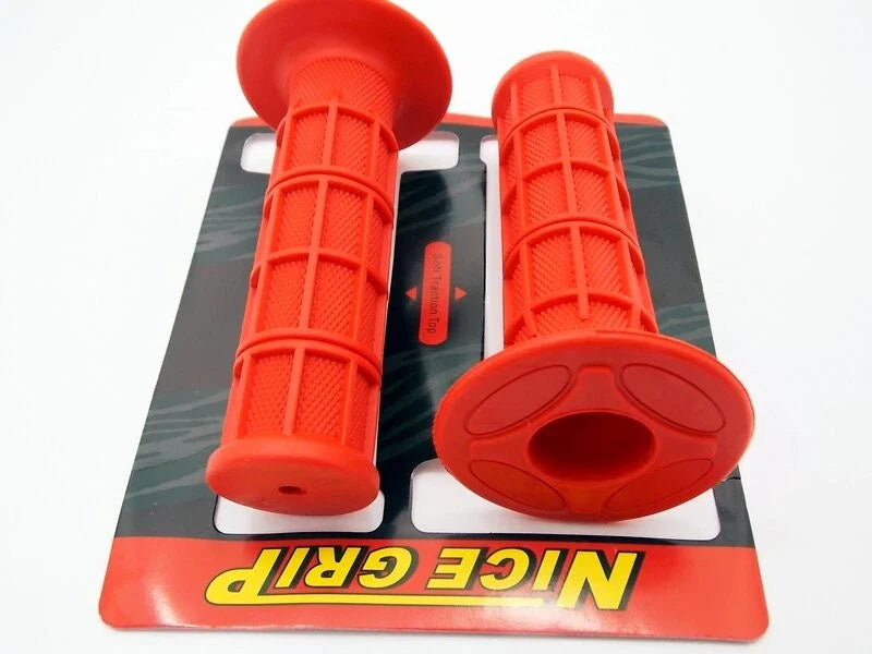 KTM 420 JBS Red Hand Grip Set Left Right Pair Handlebar Grips