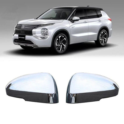 Side Rearview Mirror Covers Caps Chrome 2 x for Mitsubishi Outlander (2022–2023)