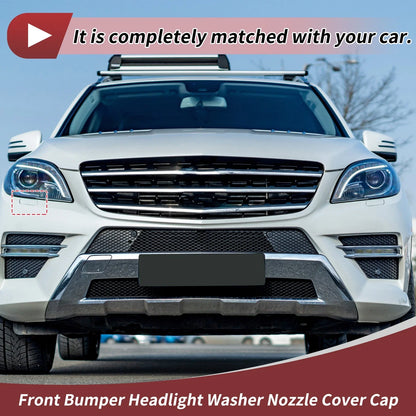 Front Right Washer Nozzle Cover for Mercedes-Benz ML350 (2012-2015) 1 x White