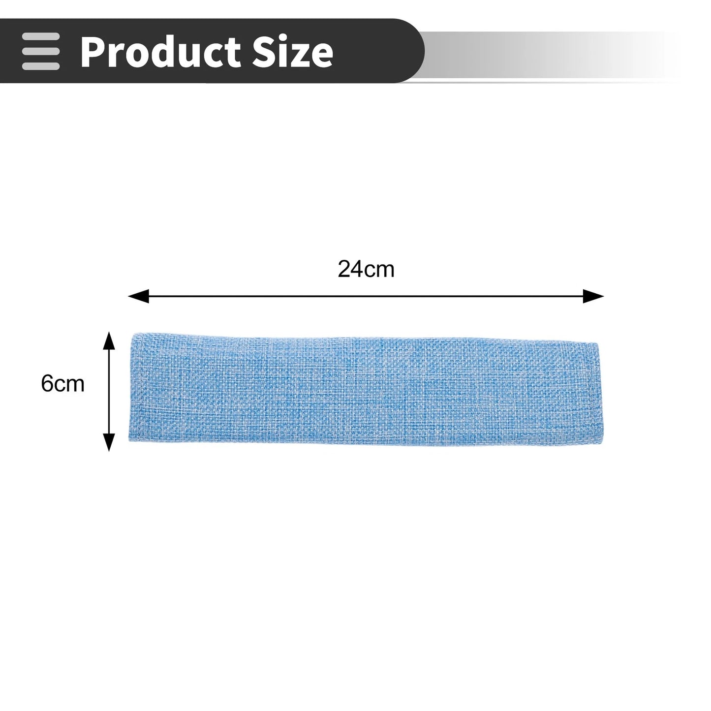 Set of 2 Light Blue Seat Belt Cover Pads for Universal Fit (24cm)