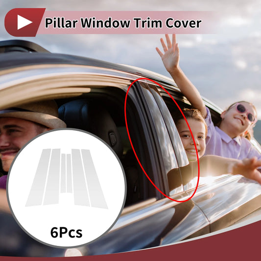 Door Pillar Window Trim for Nissan Almera/Sunny/Versa (2007–2012) Silver Tone