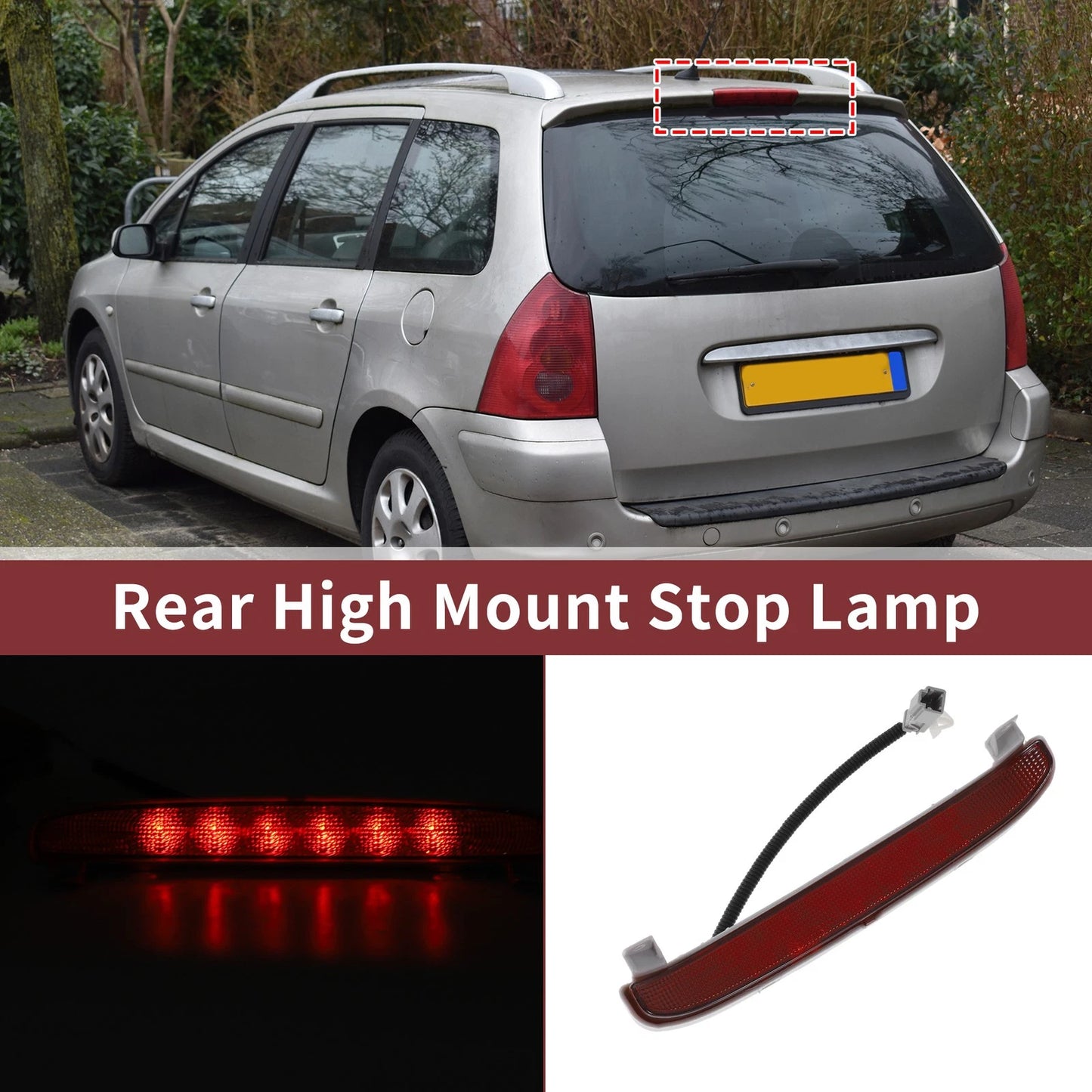 Red LED Third Brake Light for Honda Civic EX 2 Door Coupe (No. 34270SVAA01)