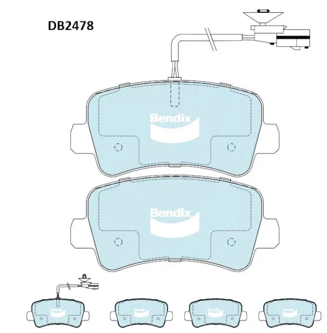Rear Bendix HD Brake Pads for Renault Master (2003–2010)